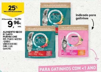 Continente ALIMENTO SECO P/ GATO PURINA ONE promoção
