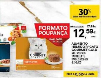 Continente ALIMENTO HÚMIDO P/ GATO GOURMET GOLD promoção