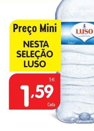 Minipreço Água luso promoção