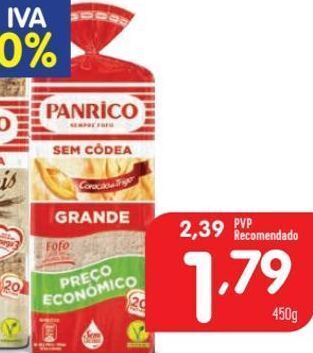 Minipreço Pão de forma panrico promoção