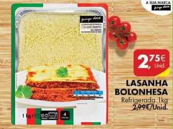 Pingo Doce Lasanha Bolonhesa 1kg promoção