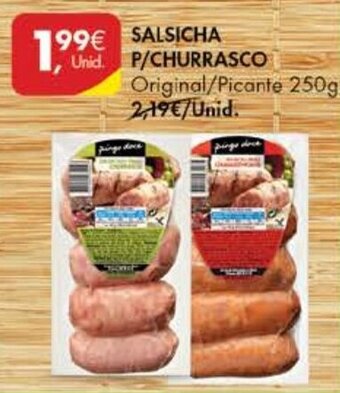 Pingo Doce Salsicha P/Churrasco 250g promoção