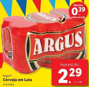 Lidl Cerveja argus promoção