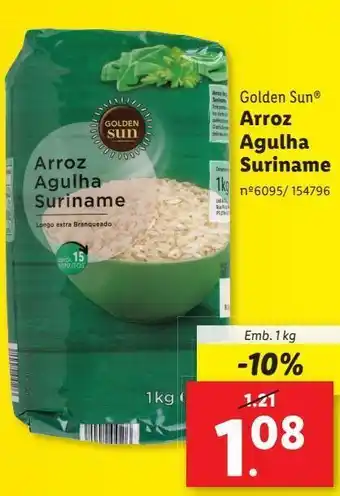 Lidl Arroz agulha golden sun promoção