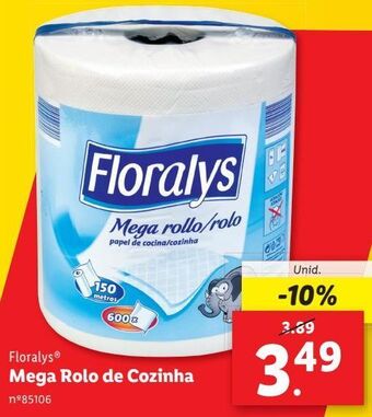 Lidl Papel toalha floralys promoção