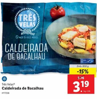 Lidl Bacalhau très velas promoção
