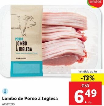 Lidl Lombo de porco promoção