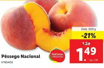 Lidl Pêssego promoção