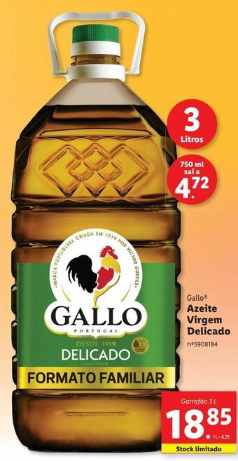 Lidl Azeite gallo promoção
