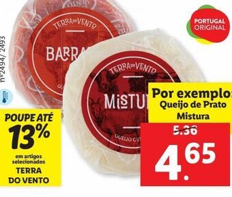 Lidl Queijos terra do vento promoção