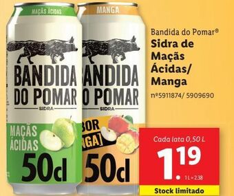 Lidl Sidra bandida do pomar promoção