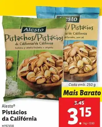 Lidl Pistaches alesto promoção