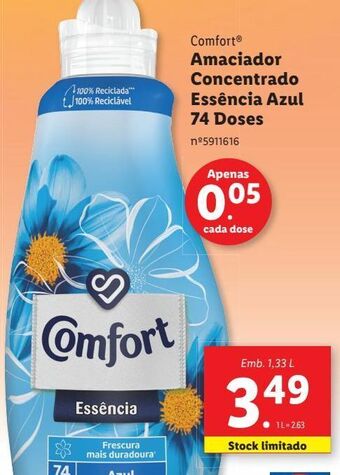 Lidl Amaciador comfort promoção
