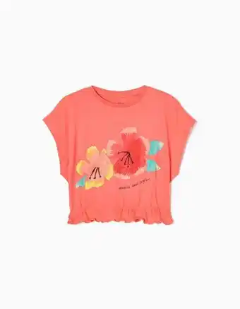 Zippy T-shirt de algodão para menina 'papoila', coral promoção