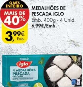 Medalhões de Pescada Iglo 400g-4 Unid