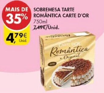 Pingo Doce Sobremesa Tarte Romântica Carte D'Or 750ml promoção