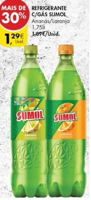 Pingo Doce Refrigerante C/Gás Sumol 1,75lt promoção