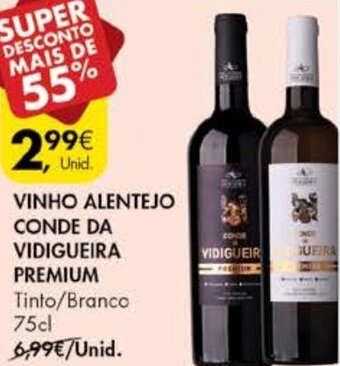 Pingo Doce Vinho Alentejo Conde Da Vidigueira Premium 75cl promoção