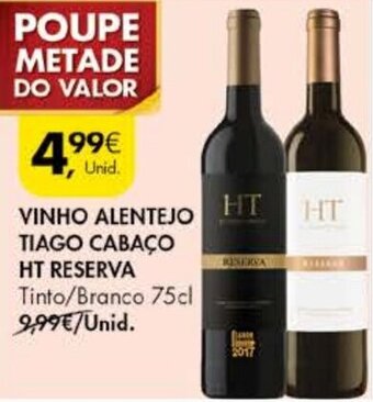 Pingo Doce Vinho Alentejo Tiago Cabaço HT Reserva 75cl promoção