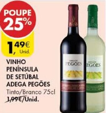 Pingo Doce Vinho Península de Setúbal Adega Pegões 75cl promoção