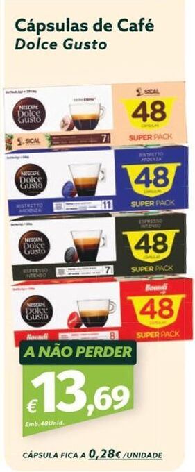 Roque Supermercados Cápsulas de café dolce gusto promoção