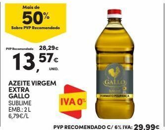 Continente Bom dia Azeite virgem gallo promoção