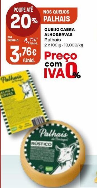 Intermarché Queijo de cabra palhais promoção