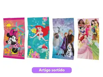 Auchan Toalha praia 100% algod disney sortido 70x120cm promoção
