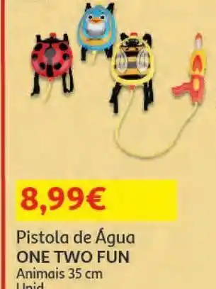 Auchan Pistola de agua one two fun animais 35 cm promoção