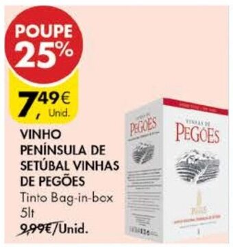 Pingo Doce Vinho Península de Setúbal Vinhas de Pegões 5lt promoção