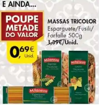 Pingo Doce Massas Tricolor 500g promoção