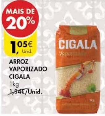 Pingo Doce Arroz Vaporizado Cigala 1kg promoção