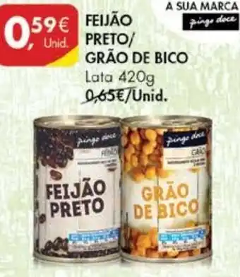 Pingo Doce Feijão Freto/Grão de Bico 420g promoção