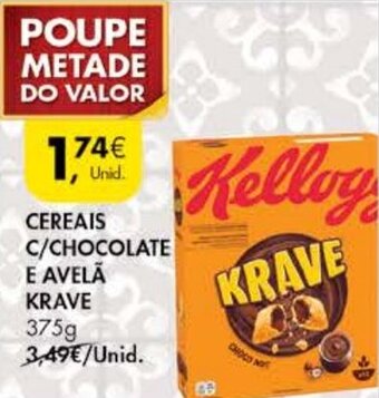 Pingo Doce Cereais C/Chocolate E Avelã Krave 375g promoção