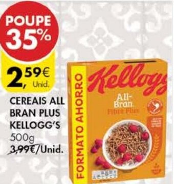 Pingo Doce Cereais All Bran Plus Kellogg's 500g promoção
