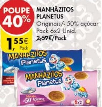 Pingo Doce Manhãzitos Planetus 6x2 Unid promoção