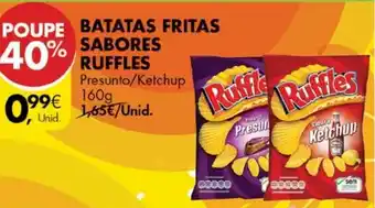 Pingo Doce Batatas Fritas Sabores Ruffles 160g promoção