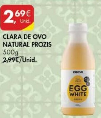 Pingo Doce Clara de Ovo Natural Prozis 500g promoção