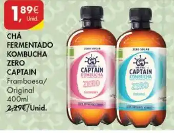 Pingo Doce Chá Fermentado Kombucha Zero Captain 400ml promoção