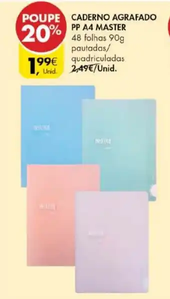Caderno Agrafado PP A4 Master 90g