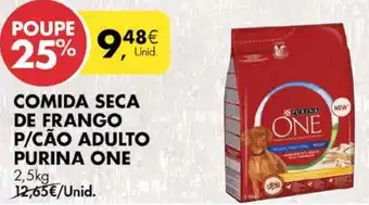 Pingo Doce Comida Seca de Frango P/Cão Adulto Purina One 2,5kg promoção