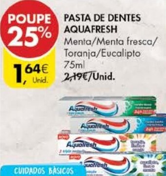 Pingo Doce Pasta de Dentes Aquafresh 75ml promoção