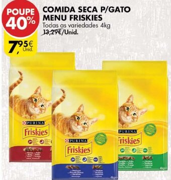 Pingo Doce Comida Seca P/Gato Menu Friskies 4kg promoção