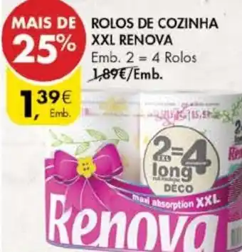 Pingo Doce Rolos de Cozinha XXL Renova promoção
