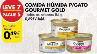 Pingo Doce Comida Húmida p/ Gato Gourmet Gold 85g promoção