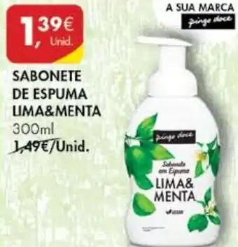 Pingo Doce Sabonete de Espuma Lima&Menta 300ml promoção