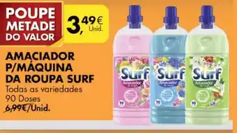 Pingo Doce Amaciador P/Máquina da Roupa Surf 90 Doses promoção