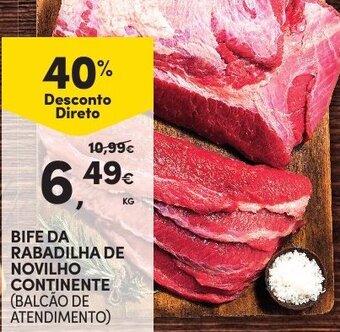 Continente Bife da rabadilha de Novilho Continente promoção