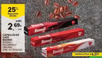 Continente Cápsulas de Cafe Boundi promoção
