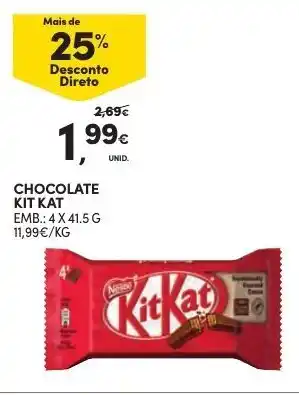 Continente Chocolate Kit Kat 4x41.5g promoção